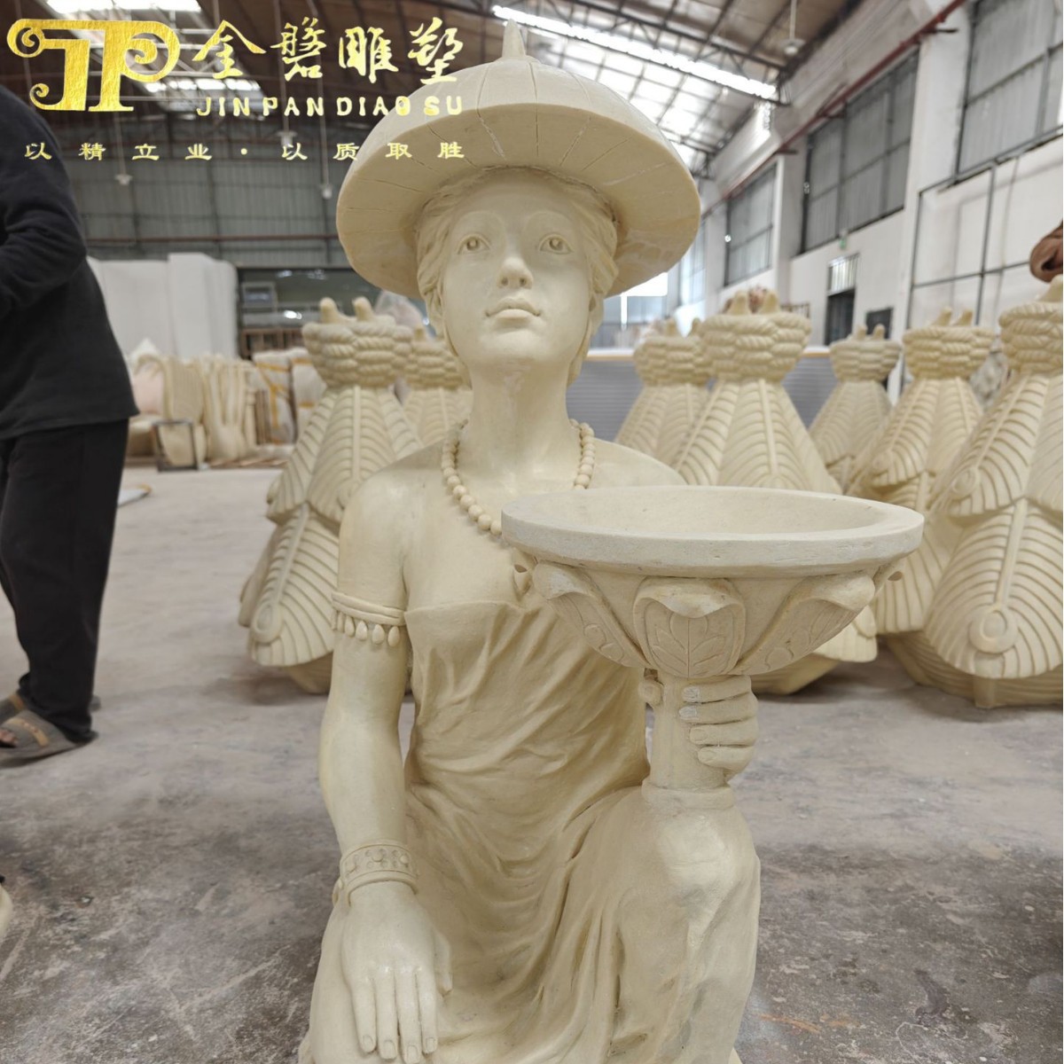 Cross-Border European and American Niche Simple Beaded Stacking Bracelets for Women Ornaments Decorative Sculptures Fiberglass Carving Character Crafts