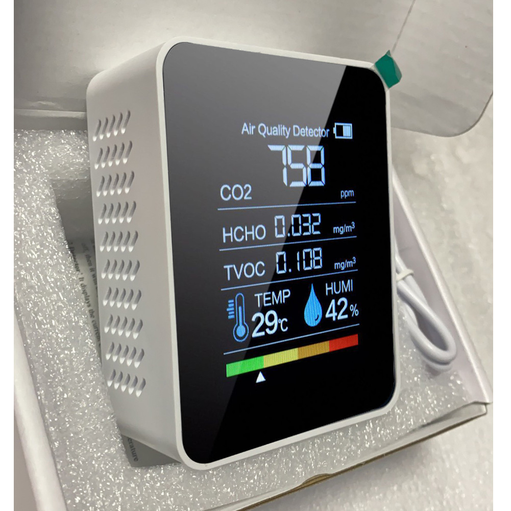 Детектор углекислого газа Spot 3 5 6 PM2.5 PM1.0 Обнаружение формальдегида TVOC Температура и влажность CO2