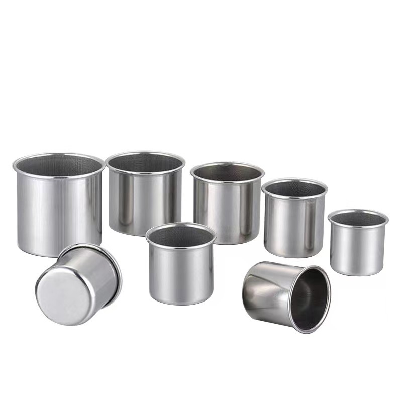 Stainless Steel Small Mouth Cup, Small Wine Glass, Handless and Lid Mechanical 3~5cm Multi-purpose Mini Set Cup