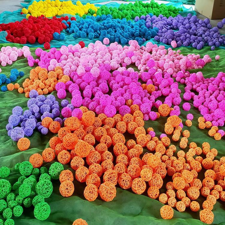 Factory Wholesale 3- 60cm Colorfulful Takraw Ball Kindergarten Shopping Mall Window Corridor Hanging Decorations Aerial Hanging Decorations