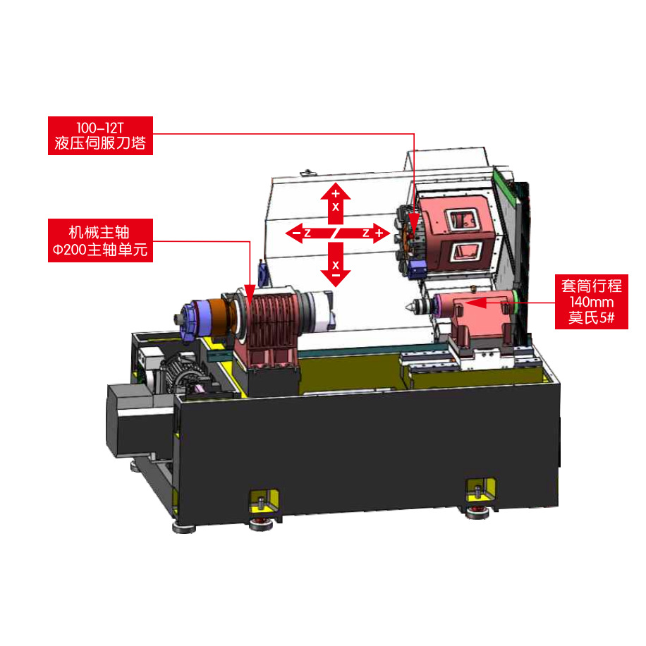 Manufacturer Zhejiang Hexin Second-Hand Machine Tool T-50W Cnc Lathe Vertical Overall Bed Body Cnc Lathe Processing