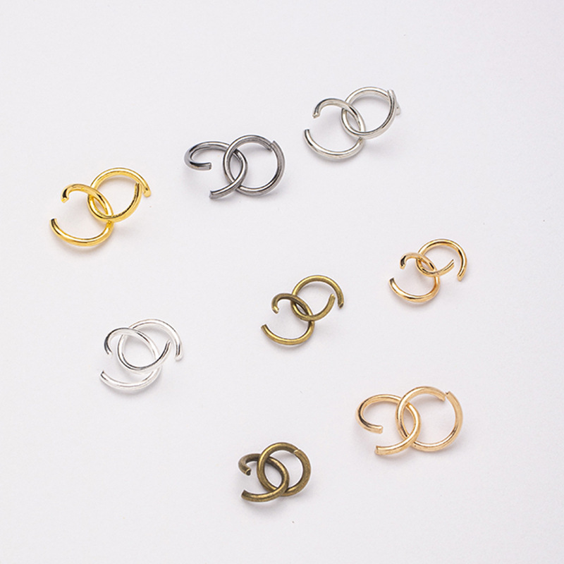 DIY Jewelry Accessories Open Ring Necklace Bracelet Handmade Connecting Ring Multi-Specification Hanging Ring Single Ring Open Ring Iron Ring