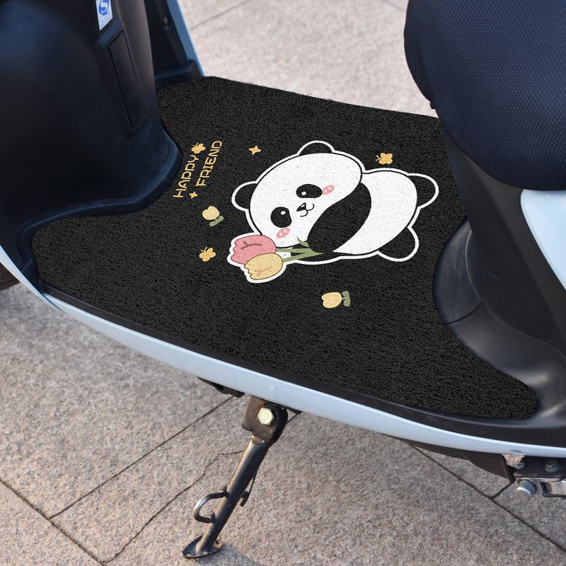 Cartoon Style Electric Vehicle Foot Mat Foot Pad Pad Dirt Resistant Easy to take care of PVC Wire Loop Foot Mat Mud Scraping and Dust Removal Anti-skid Mat