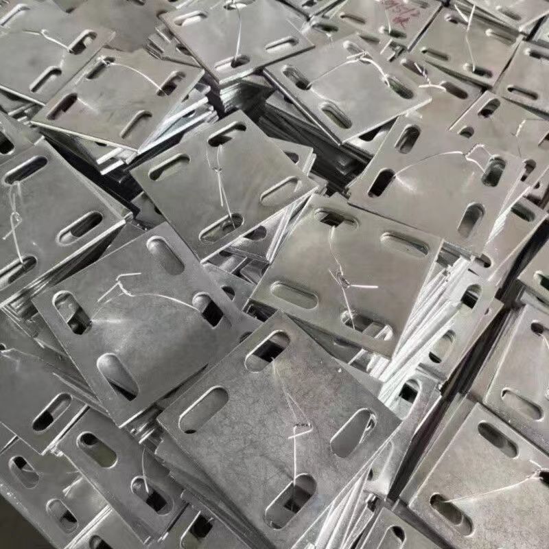 Manufacturer Wholesale Cold Galvanized Embedded Plate with Holes Steel Plate Welded Curtain Wall Accessories Construction Engineering Iron Plate Embedded Parts Processing