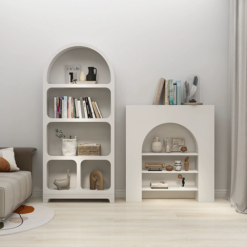 French ins Cream Style Living Room Decorative Cabinet Fireplace White Display Entrance Cabinet Cave Internet Celebrity Storage Rack Simple