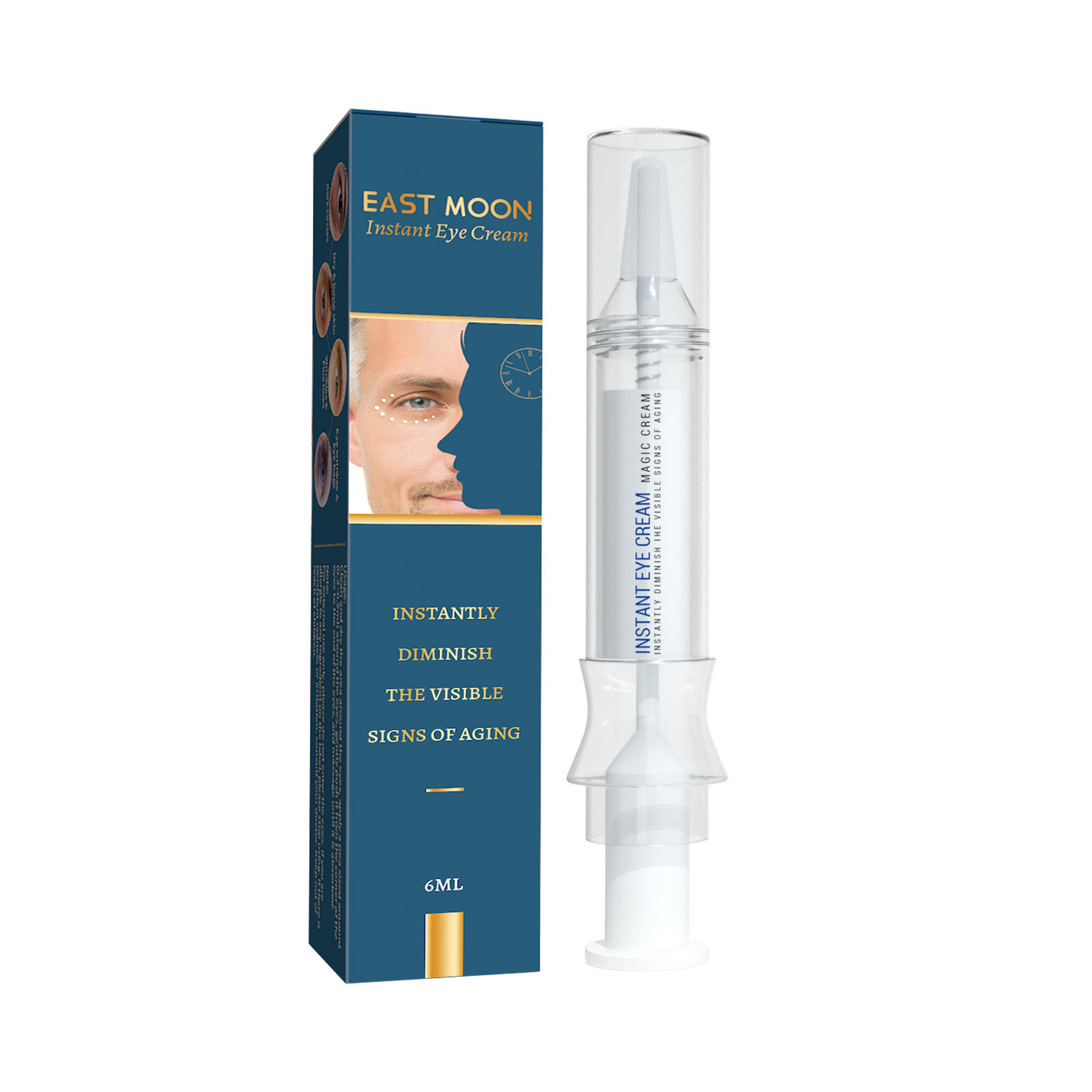 East Moon Men's Anti-Aging Eye Cream to Reduce Wrinkles, Fade Dark Circles, Moisturizing and Tightening Eye Cream