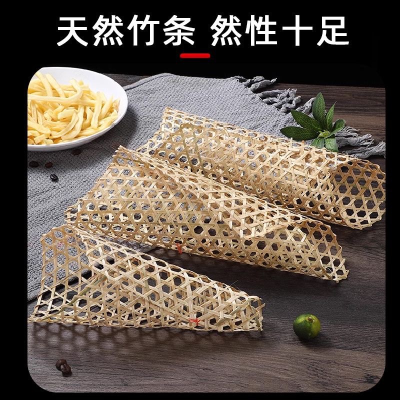 Bamboo Mat Bamboo Mesh Steamer Mat Handmade Material Bamboo Mesh Mat Bamboo Weaving Bamboo Household Kitchen Mesh Anti-Stick Pot Artifact Ready Stock