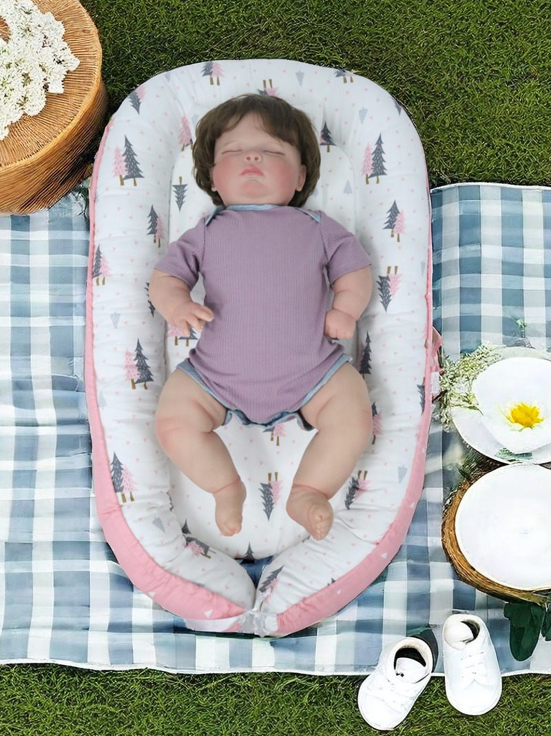 Portable Detachable Bed-In-Bed Temporary Diaper Table Baby Care Table Cotton Pure Cotton Bionic Bed Removable and Washable