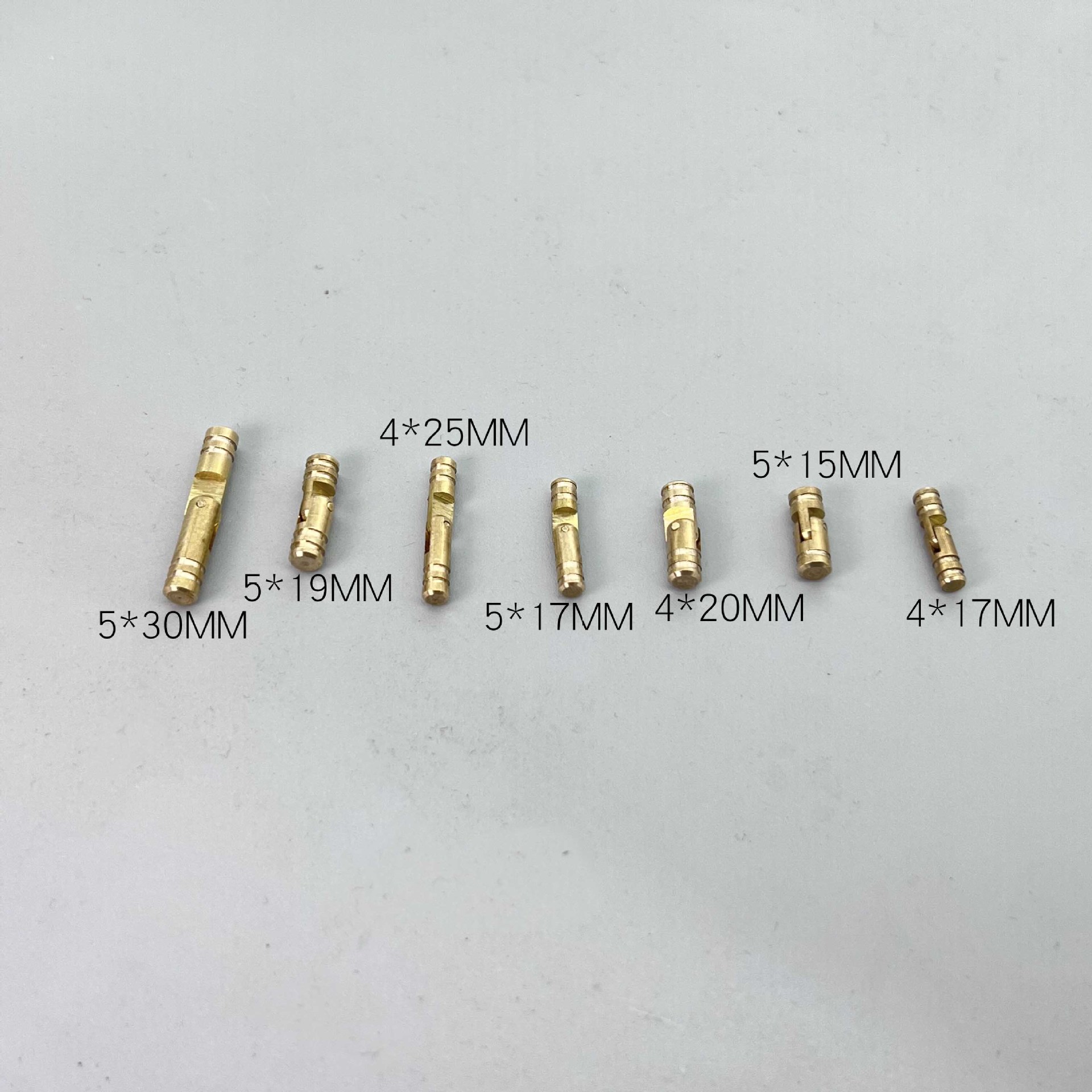 4*25 Brass Cylindrical Hinge Wooden Box Gift Box Hardware Accessories Support Pure Copper Bucket Hidden Hinge One-Word Folding