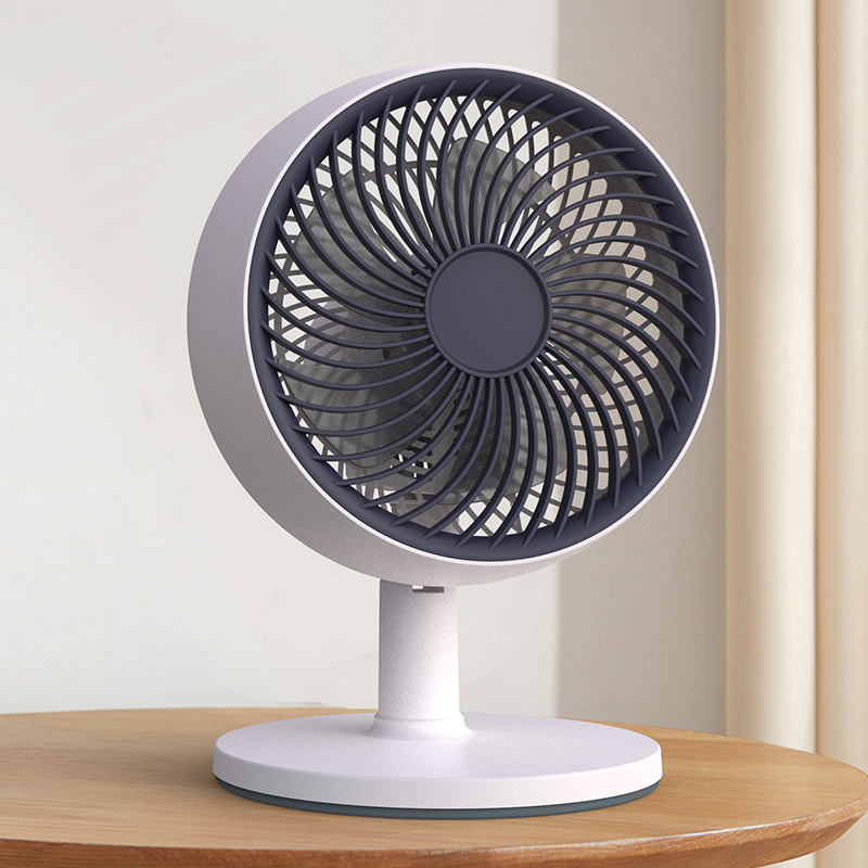 Настольный электрический вентилятор, компактный, с автоматической функцией наклона, для спальни и офиса