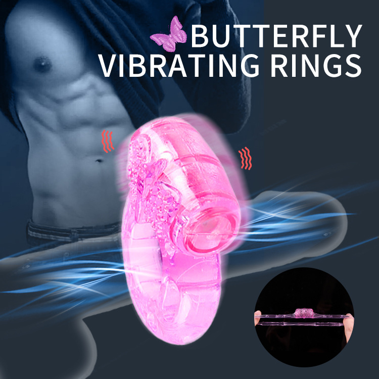 Men's butterfly vibrating ring sex products adult vibrating lock ring couple sex toys factory wholesale