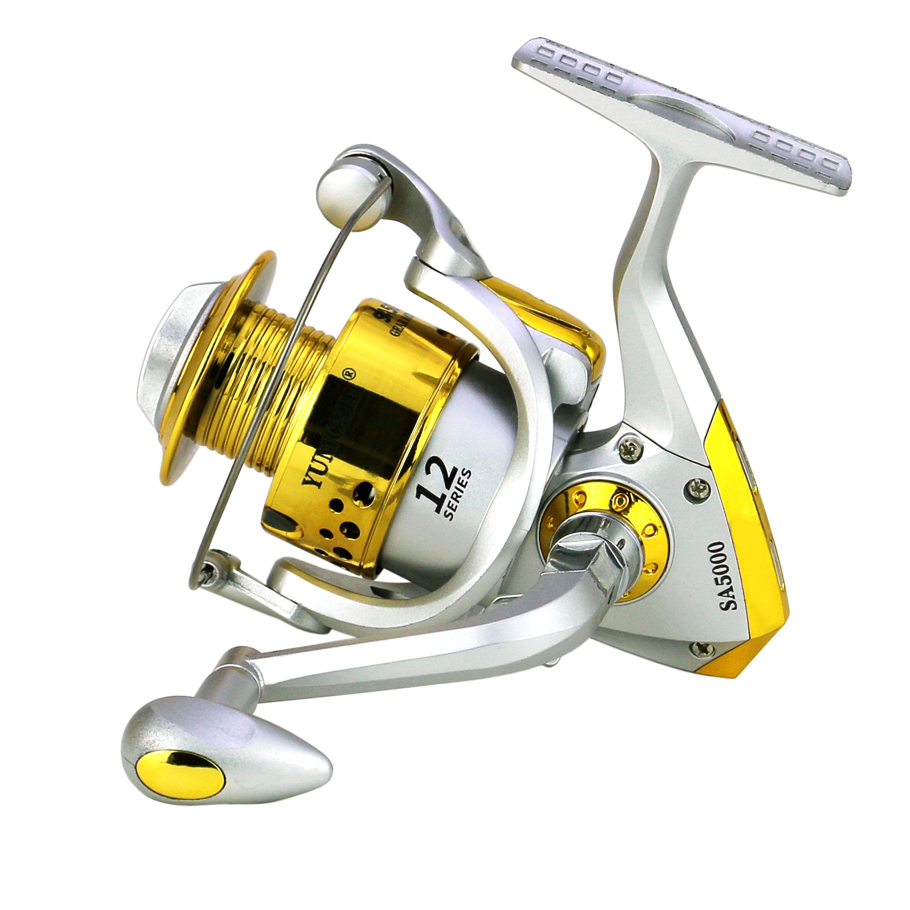 SA1000-7000 Fishing Reel Fish wheel fishing reel fishing reel fishing sea pole wheel spinning wheel plastic head silver yellow