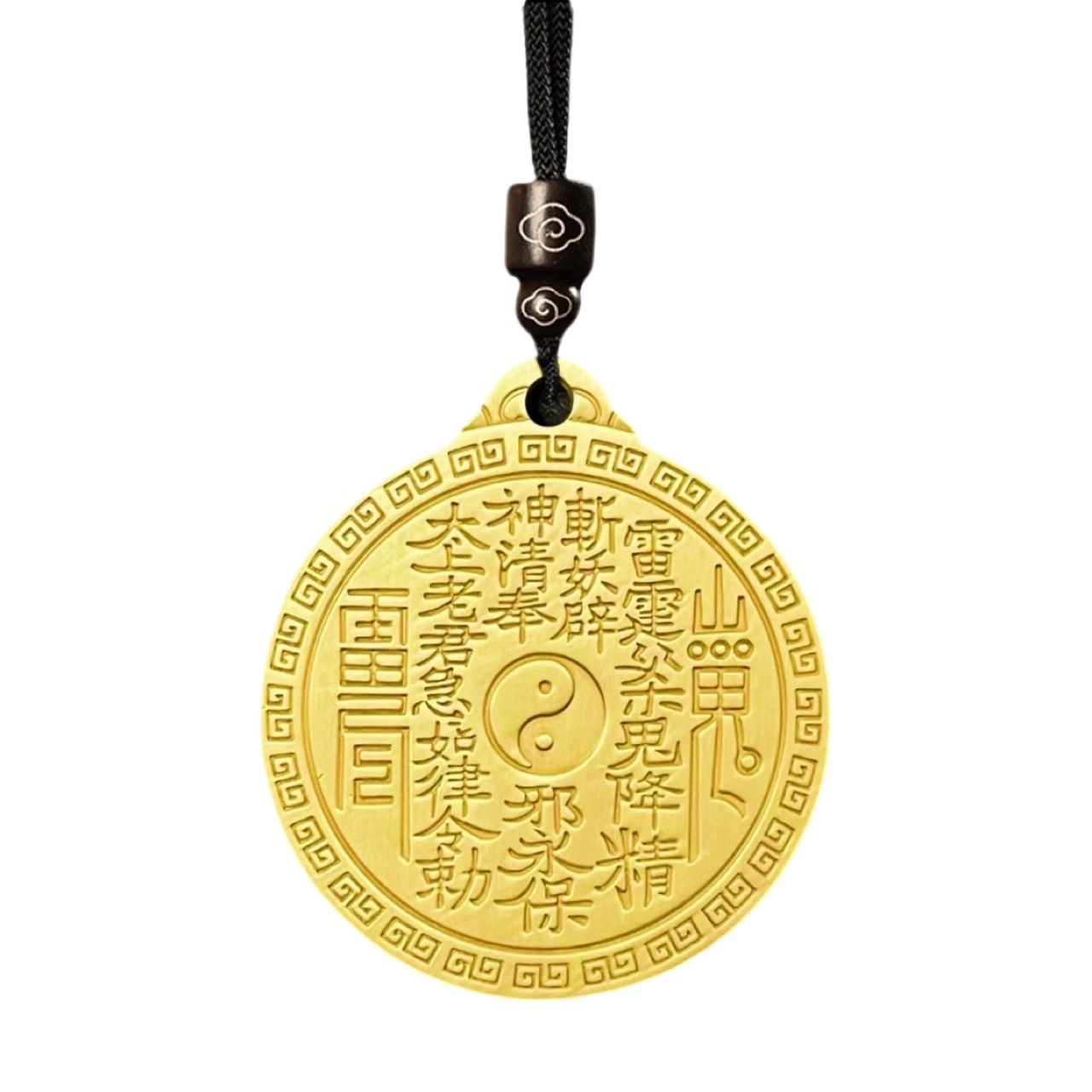 Mountain Spirit Flower Pendant Taoist Bagua Ziziphus Taboo Nine-Character Mantra Birth Year Safety Amulet Pendant Necklace