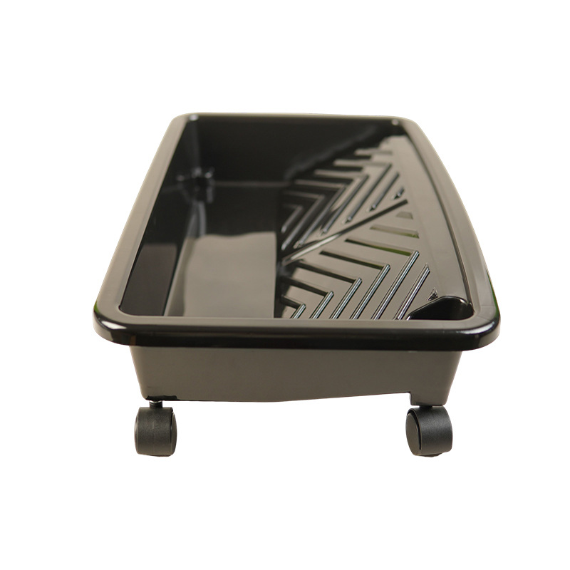 Roller Tray with Swivel Wheels Paint Tray Latex Paint Wall Painting Tool 20inch Roller Brush Lightweight Tool