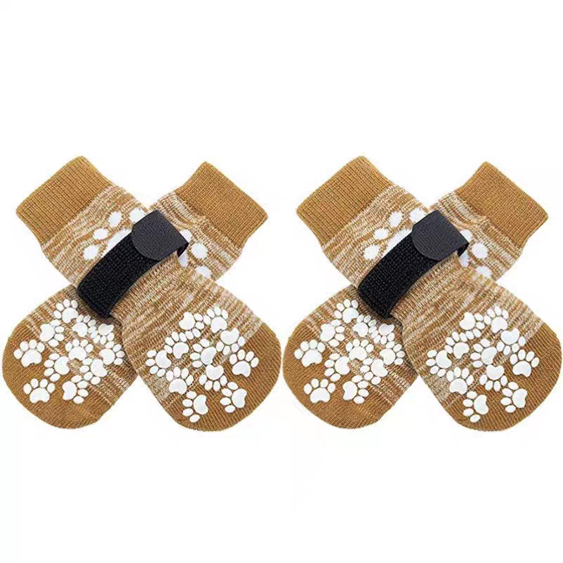 Pet socks Christmas dog socks warm with non-slip bottom puppy socks cotton socks pet supplies