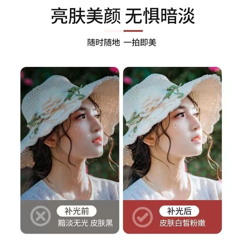 RK12 Photo Selfie Lamp Portable Mobile Phone Supplementary Light ringlight Pocket Desktop Beauty Ring Lighting Lamp