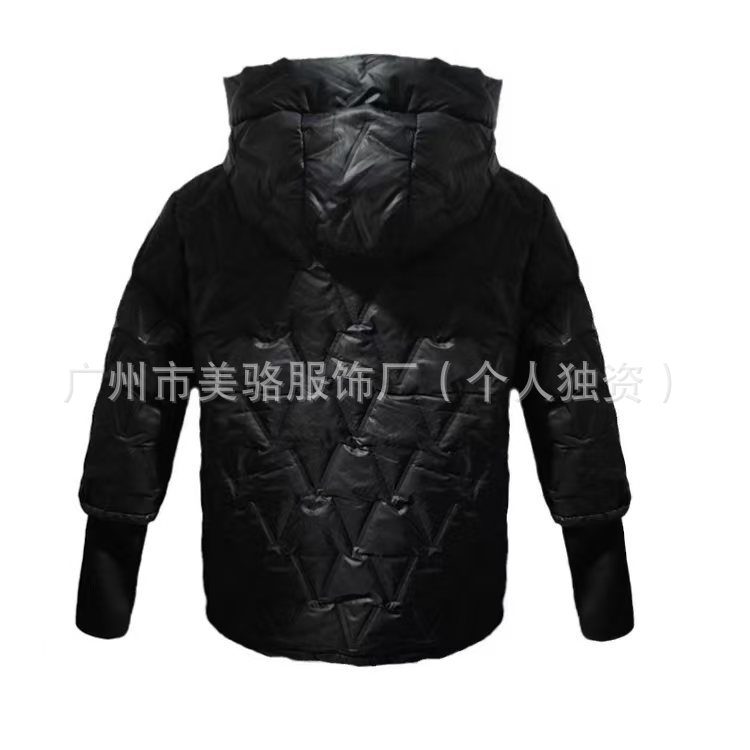 2024 independent station autumn and winter new fashion hooded embossed loose long sleeve stitching jacket cotton-padded coat cotton-padded jacket coat women