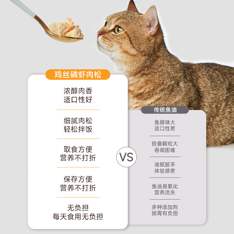 Kuanfu Raise a Big Fat Cat Pet Snacks Freeze-Dried Bibimbap and Meat Floss 40g