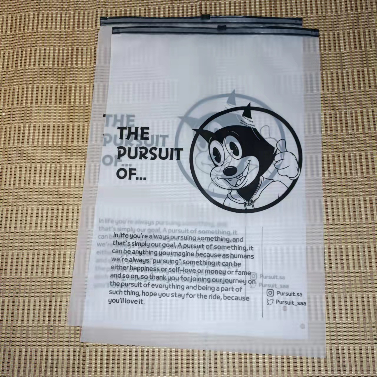 Пакет для носок, прозрачный, с застежкой, пластиковый, настраиваемый, матовый