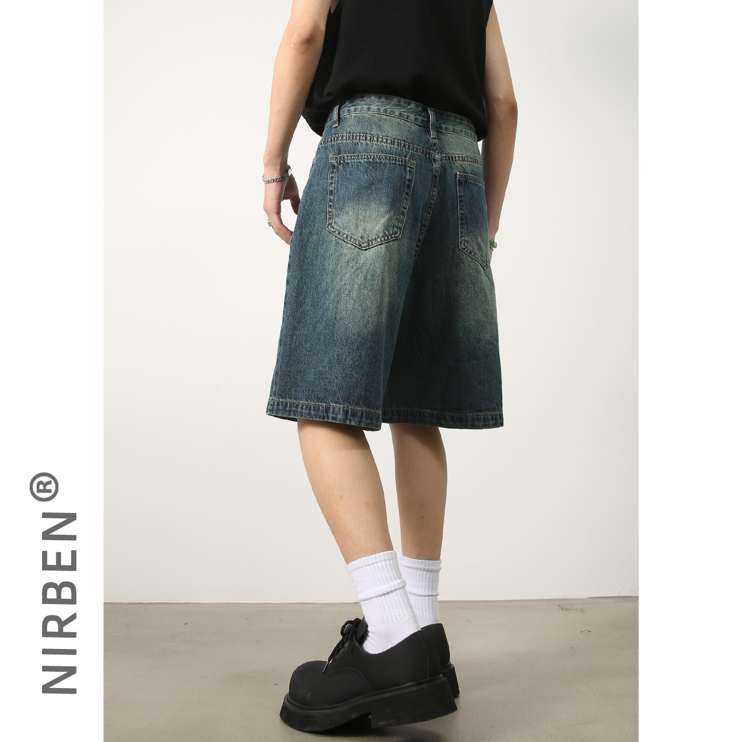 nirben Denim | New Denim Shorts Men's Summer ins Fashionable Five-point Pants Loose All-match Casual Pants