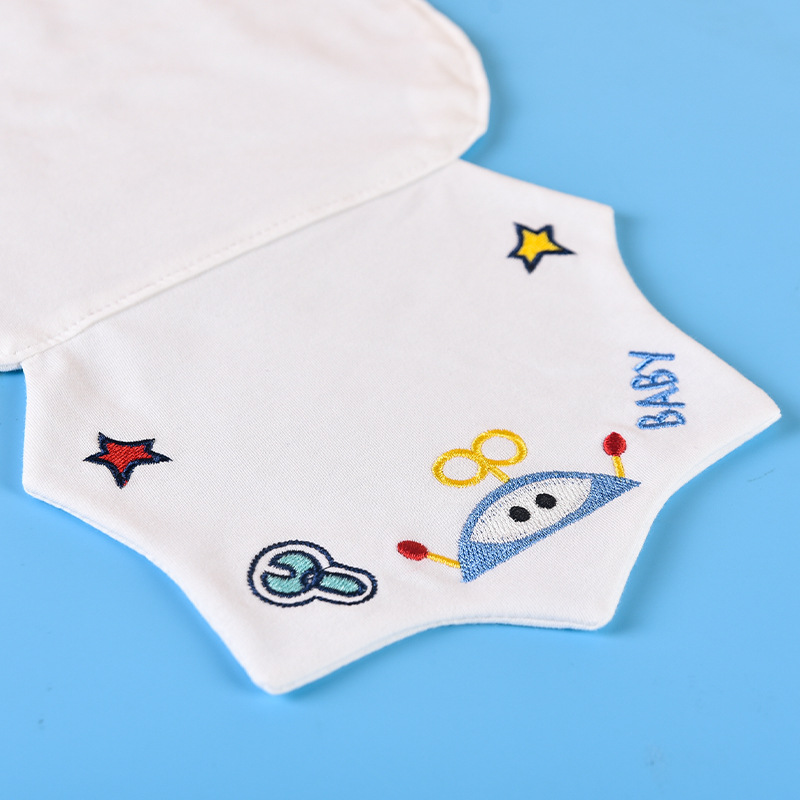 Baby Baby Single Guide Wet Sweat-Absorbing Towel Children's Pure Cotton Sweat-Away Towel Baby Embroidered Pad Back Towel Class A Sweat Towel