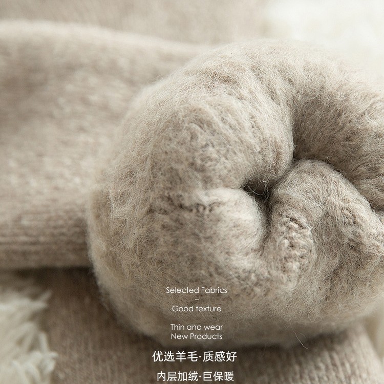 Northeastern Wool Socks, Winter Women's Stockings, Thickeneded and Velvet, Snowy Country Subzero Warm Ski Yarn Snow Socks