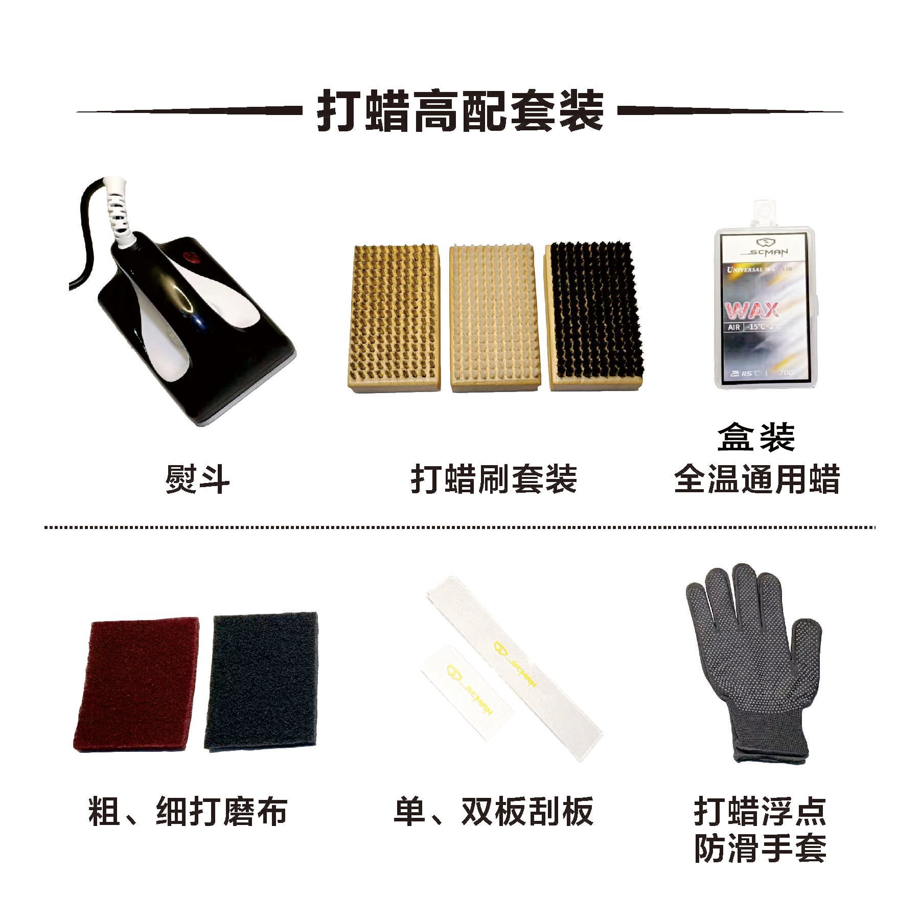 Snowboard Maintenance Kit, Snowboard Repair Tools, Waxing Iron Set, Maintenance, Edge Opening, Bottom Repair, Metabo