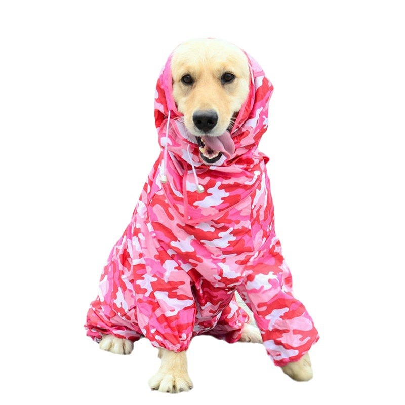 All-Inclusive Dog Raincoat, One-Piece Four-Legged Clothing for Large, Medium and Small Dogs, Reflective Raincoat for Pet Dogs