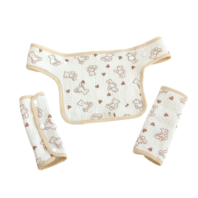 4-Layer Gauze Strap Slippery Towel Bite Towel Shoulder Strap Slippery Towel Pad Cotton Baby Shoulder Cover Anti-Bite