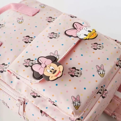 Z Pink Minnie Kindergarten Girls' Backpack Schoolbag 3-year-old 5-year-old Waterproof Backpack Children's Leisure Small Schoolbag