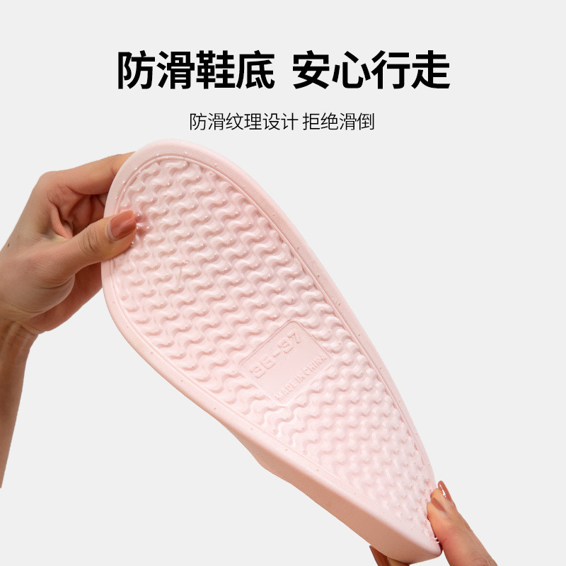New Slippers for Summer Women Couple Home Indoor Bathroom Bath Non-slip Outer Wear Thick Soft Bottom Sandals for Men