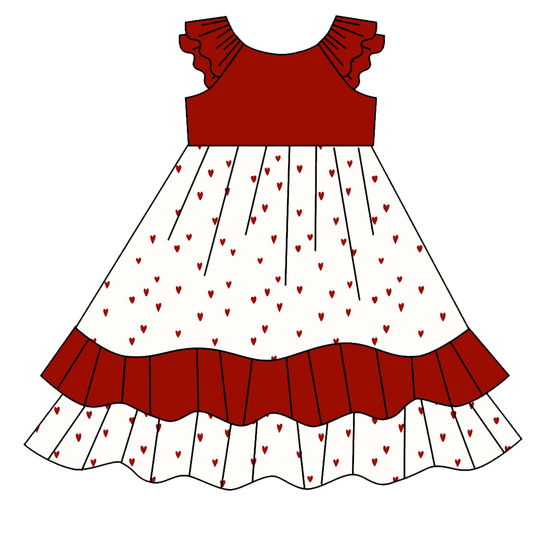 Cross-Border Wholesale Customized Summer Girls Princess Dress Digital Printing Process