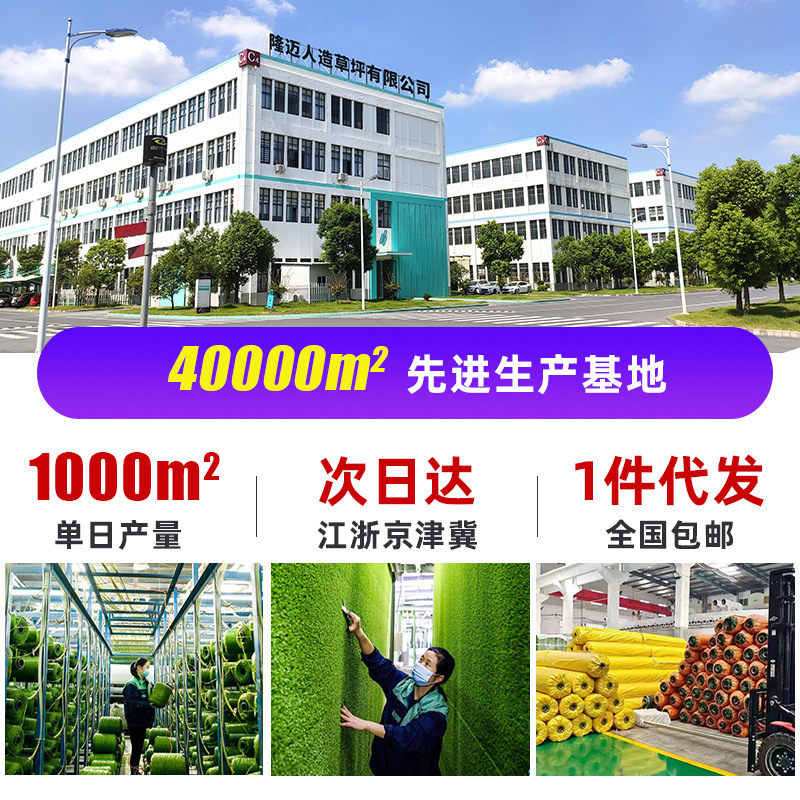 Longmai Simulated Lawn Carpet Artificial Turf Kindergarten Artificial Fake Lawn Outdoor Fence Lawn Net Factory