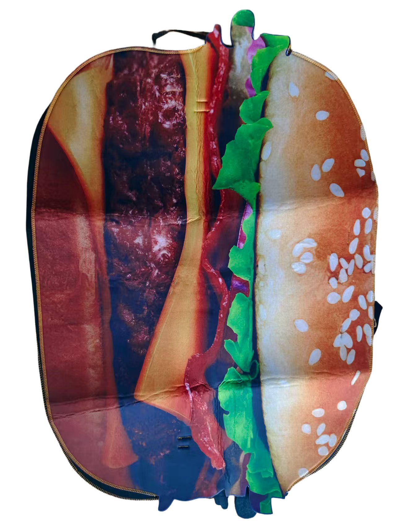 Halloween adult men and women spoof burger funny food carnival party composite sponge cosplay costume