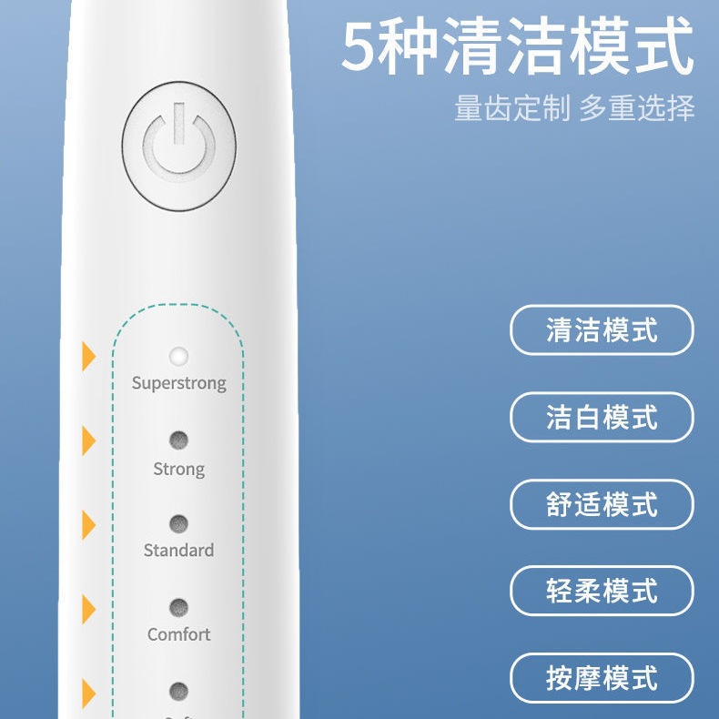 [Factory Cross Border] Ultrasonic Dental Cleaner Household Dental Cleaner Dental Calculi Remover Electric Toothbrush 2 in 1