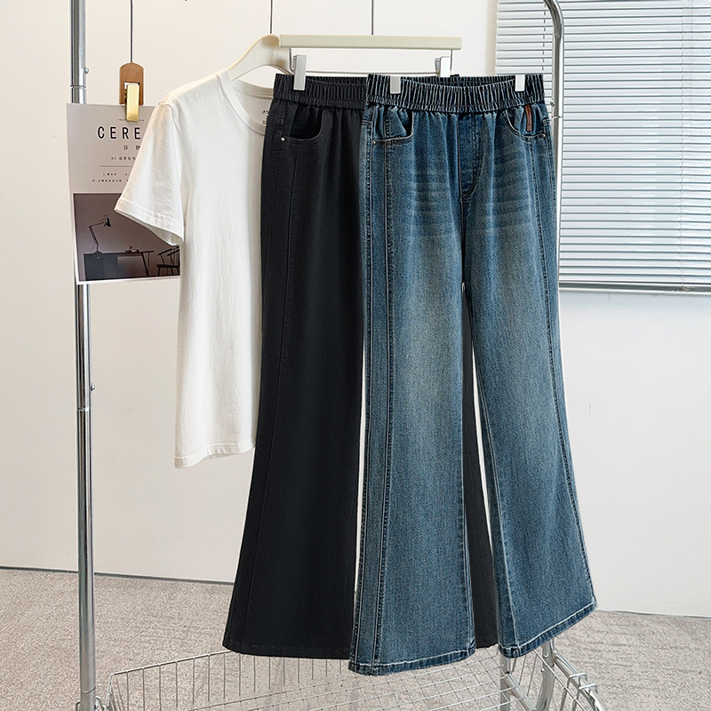 Джинсы большого размера, свободные, высокие, для полных женщин, новые