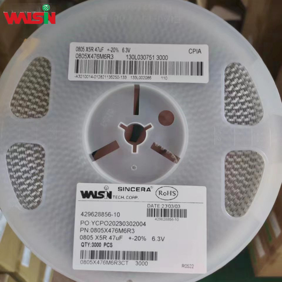 Huake 0805X476M6R3 SMD конденсатор Спецификации и модели Walsin SMD резистор-конденсатор Агент Спот Быстрая доставка