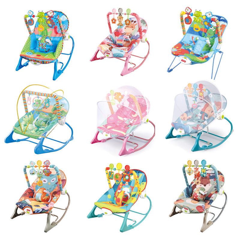 Cross-Border Hot Selling Baby Electric Rocking Chair Toy Stand 0-1 Year Old Newborn Baby Soothing and Sleeping Music Lounge Chair Wholesale