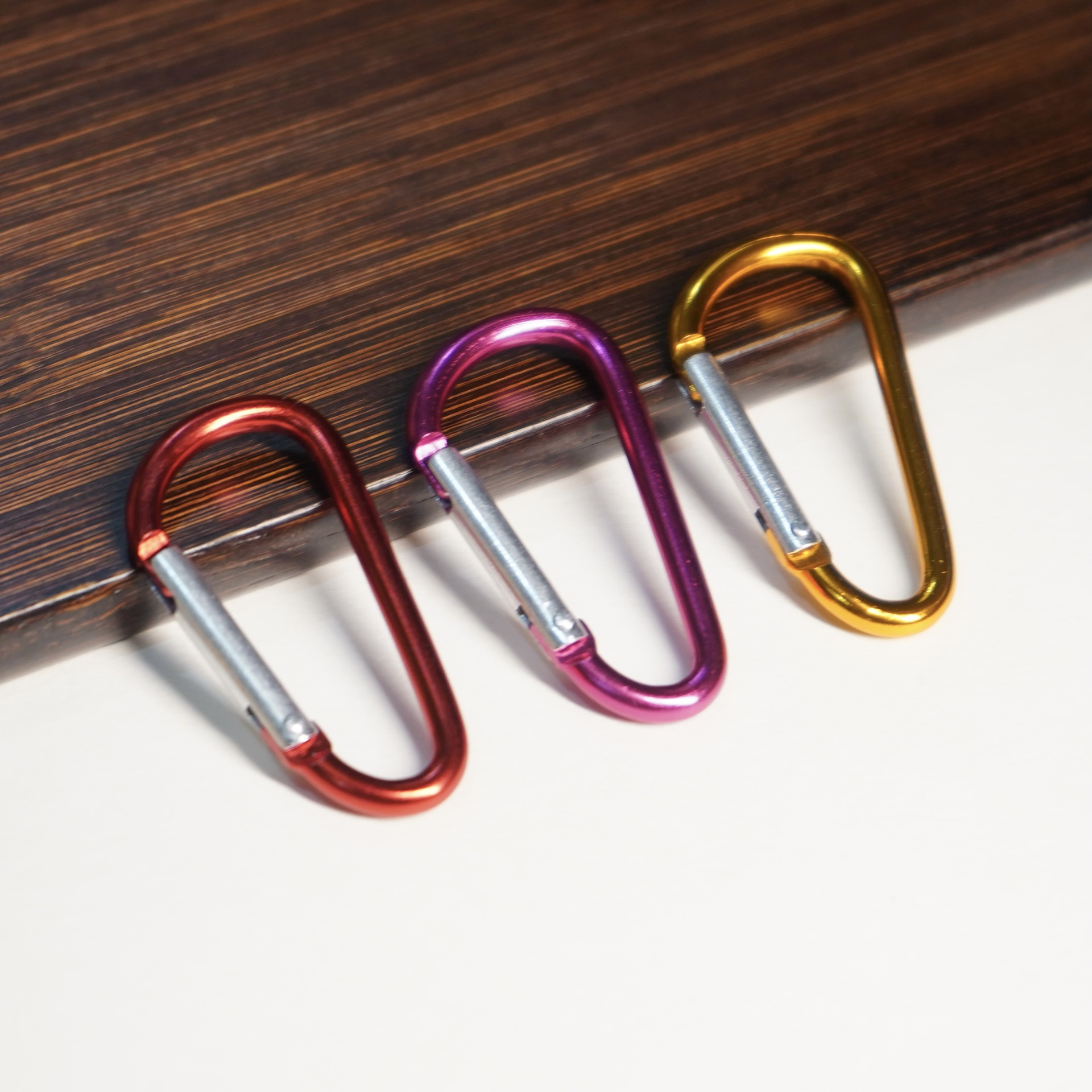 No. 5 Aluminum Alloy Carabiner Quick Buckle Outdoor Climbing and Rock Climbing Hanging Buckle Insurance Backpack Gourd Buckle D-Shaped Buckle