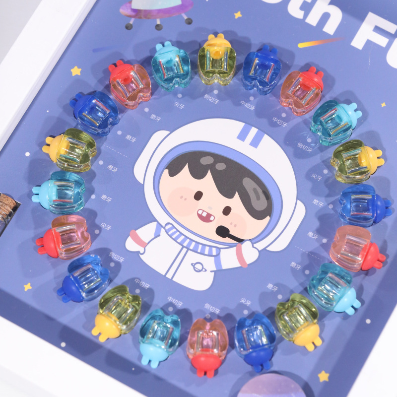 T9 Wooden Photo Frame Deciduous Teeth Box Transparent Crystal Teeth House Boys and Girls New Deciduous Teeth Storage Frame