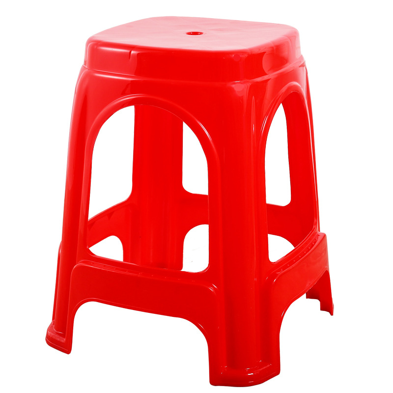 Plastic Stool Thickeneded Household High Stool Cooked Plastic Bench Adult Living Room Dining Table and Chairs Simple Plastic Square Stool Zhaozhisun