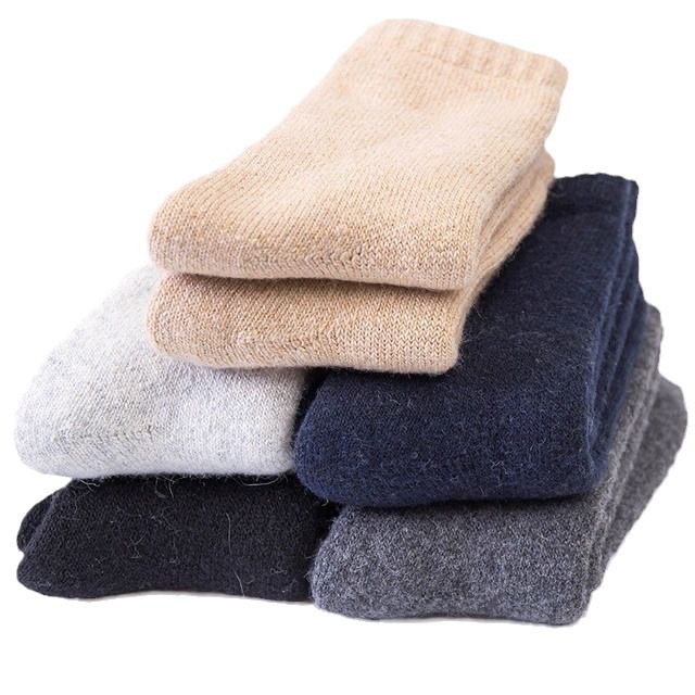 Winter woolen socks men's thickened stockings autumn and winter men's mid-calf warm towel socks long fleece-lined Terry socks