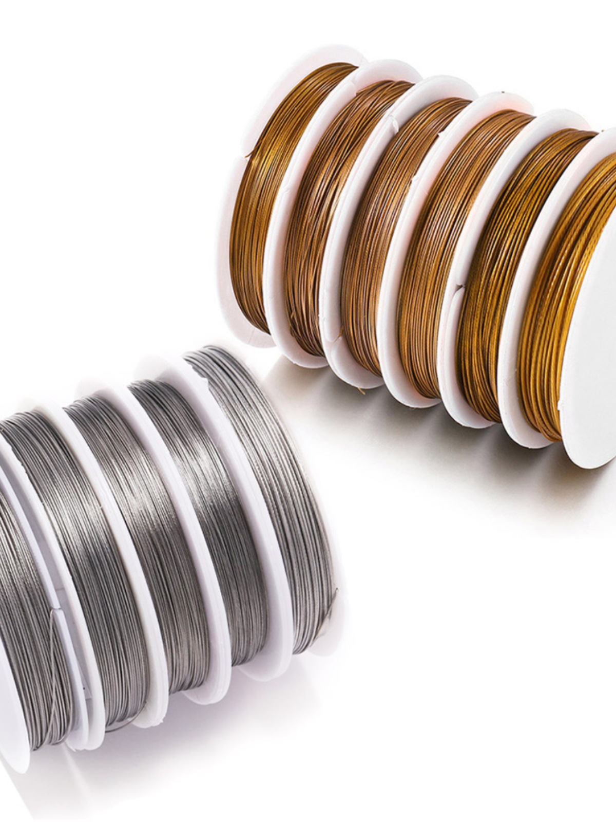 Золотая стальная проволока для бисероплетения, ручная работа