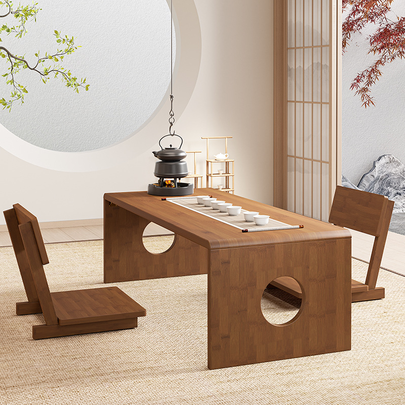 Tatami Tea Table, Small Tea Table, Kang Table, Low Table, Solid Wood Small Table, Foldable Floor Table, Bedroom Window Sill Balcony Bay Window Table