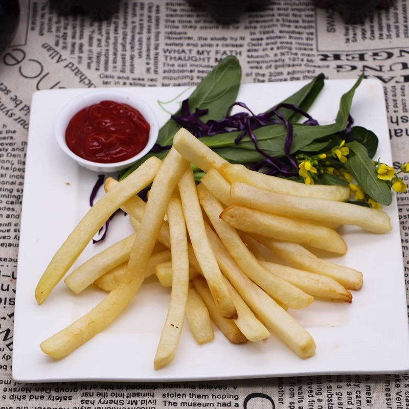 Xuechuan Tulip 1/4 Frozen Wrapped Potato Chips 2kg American Thin Potato Chips Commercial Fried Snack Semi-Finished Ingredients