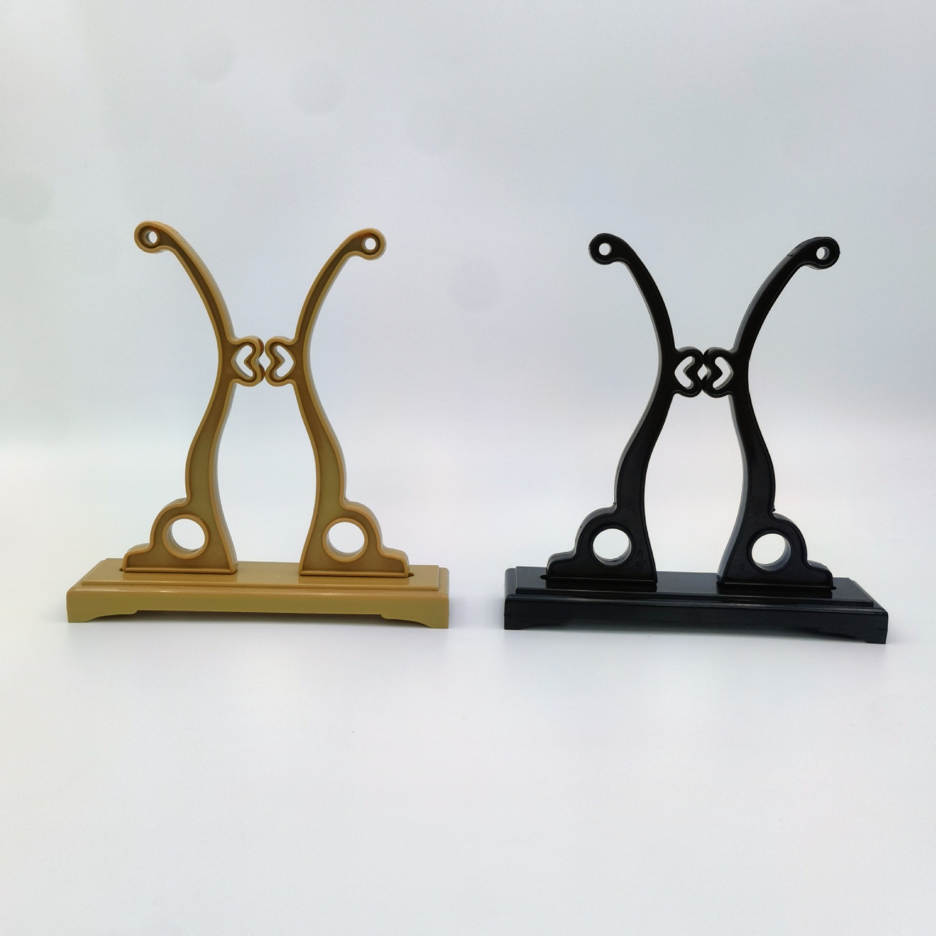 Manufacturer Wholesale Round Fan Fan Stand Plastic Fan Holder Shelf Base Chinese Fan Display Stand Table