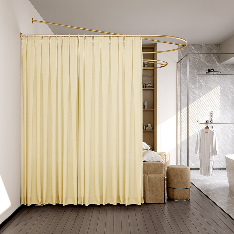 U-shaped beauty salon partition curtain health salon physiotherapy bed curtain rod curtain support frame compartment pull curtain opaque curtain