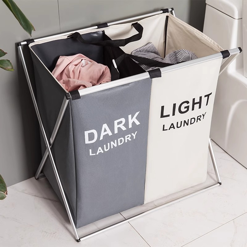 Cross-Border Manufacturer Direct Sales Household Dirty Clothes Basket Foldable Large-Capacity Storage Basket Oxford Cloth