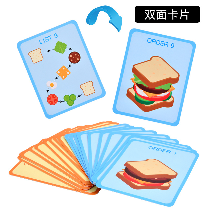 Baby wooden simulation hamburger French fries sandwich set column matching food cutting Music Kitchen tableware play house play
