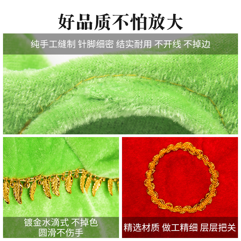 Dance Handkerchief Flower Northeast Two-Person Gold Velvet Octagonal Scarf Yangko Dance Red Handkerchief Adult Handkerchief Wholesale